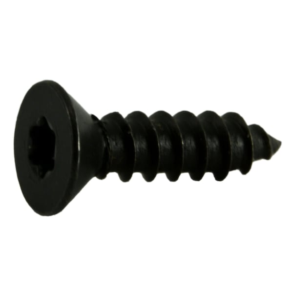Midwest Fastener Sheet Metal Screw, #6 x 1/2 in, Black Steel Flat Head Torx Drive, 40 PK 36921 - main